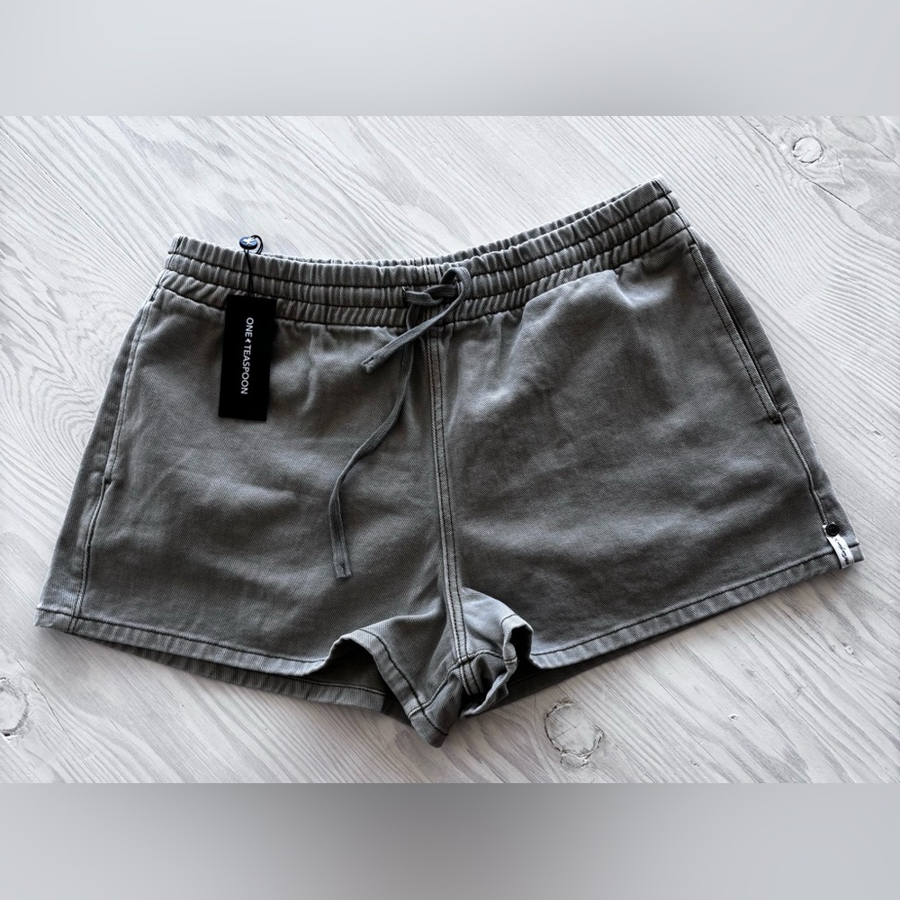 One Teaspoon Denim Boxer Shorts Size Medium In Kahki